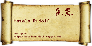 Hatala Rudolf névjegykártya